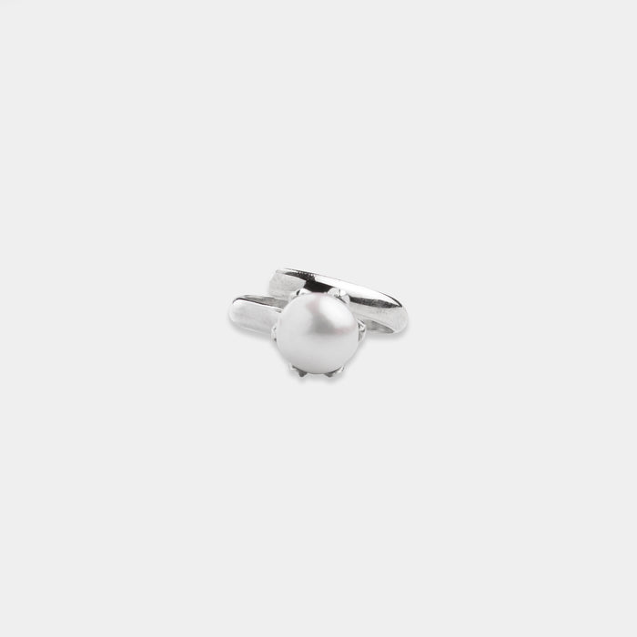 Gaia Freshwater Pearl Adjustable Ring Sterling Silver